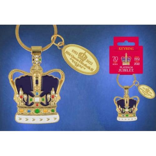 Keyring - Platinum Jubilee Crown 24pc
