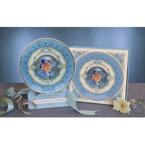 Plate Platinum Jubilee Portrait 15cm - 12pc