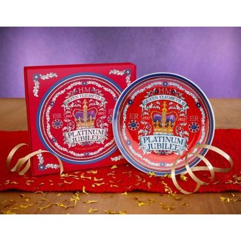 Plate Platinum Jubilee Crown 15cm - 12pc