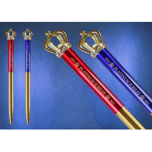Pen - Platinum Jubilee Crown Set 2 Asst - 36pc