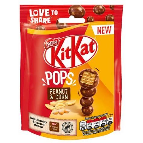 Nestle Kit Kat Pops Peanuts & Corn Milk Chocolate Pouch