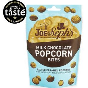 Joe & Sephs Milk Chocolate Popcorn Bites