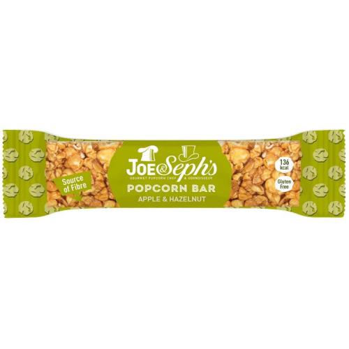Joe & Sephs Popcorn Bars Apple & Hazelnut