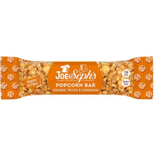 Joe & Sephs Popcorn Bars Orange, Pecan & Cinnamon