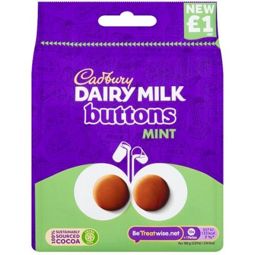 Cadbury Dairy Mint Giant Buttons Pouch