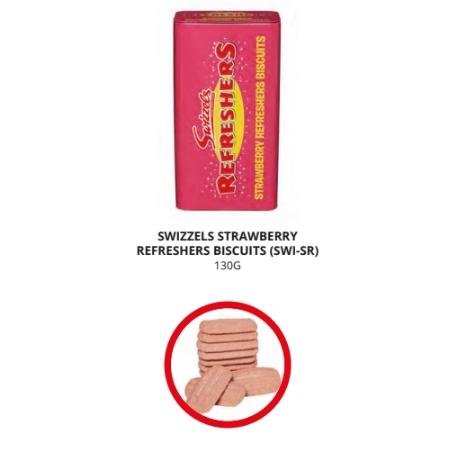Swizzels Strawberry Refreshers Biscuits in Tin
