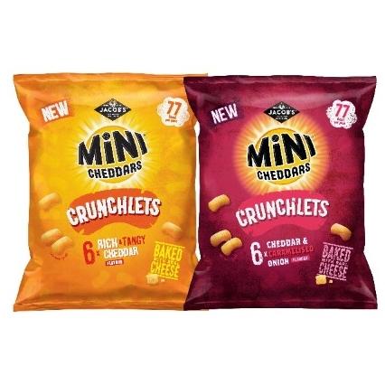 Jacobs Mini Cheddars Crunchlets Cheddar & Carmelised Onion 8 x