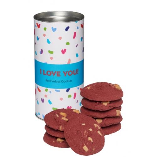 Special Occasion Cookie Tube Red Velvet - I Love you