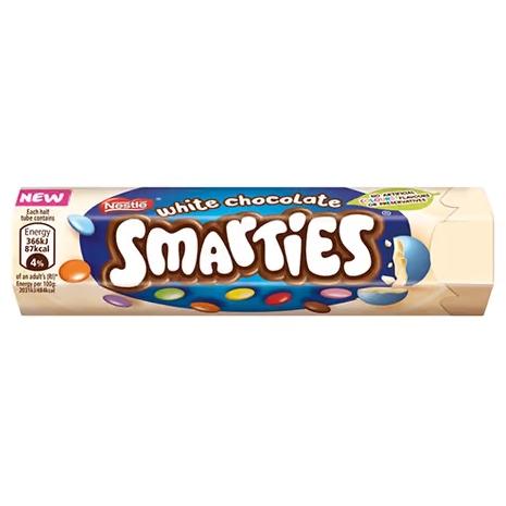 Nestle White Chocolate Smarties Hexatube