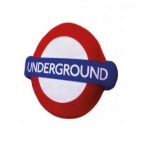 Plush Cushion London Underground Logo 1pc