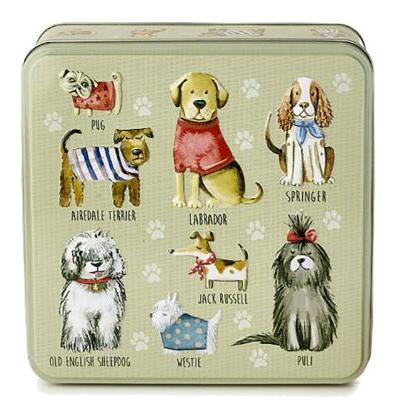 Grandma Wild's Embossed Dog in Jumpers Tin
