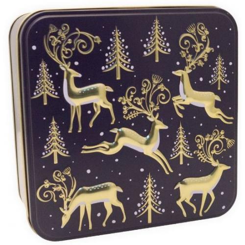 Grandma Wild's Embossed Golden Stag with Christmas Tree
