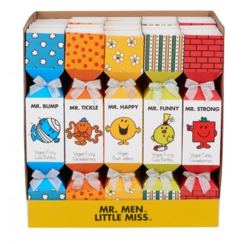 Mr. Men Christmas Crackers filled with Vegan Jelly
