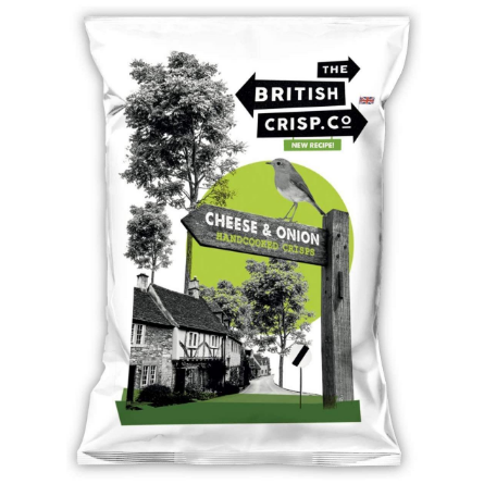 British Crisp Co. Cheese & Onion Handcooked Crisps