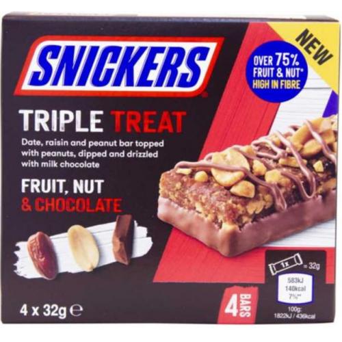 Snickers Triple Treat Fruit Nut & Chocolate