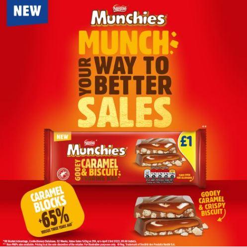 Nestle New Munchies Block Gooey Caramel & Biscuit