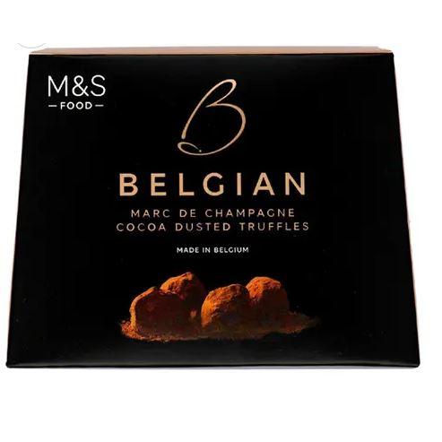 M&S Belgian Marc De Champagne Cocoa Dusted Truffles
