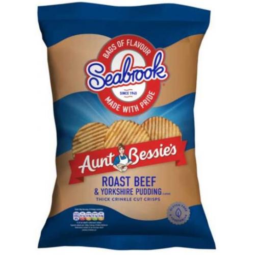 Seabrook Aunt Bessies Roast Beef & Yorkshire Pudding Crisp Share Bag