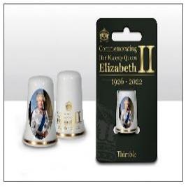 JS Queen Elizabeth II Commemorative Thimble 48pc