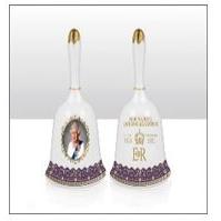 Queen Elizabeth II Commemorative Ceramic Bell Box 12pc