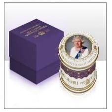 Queen Elizabeth II Commemorative Trinket Box 12pc