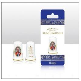King Charles III Thimble on Card 48pc