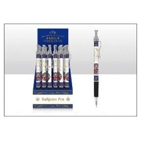 King Charles III Wavy Clip Pens 36pc