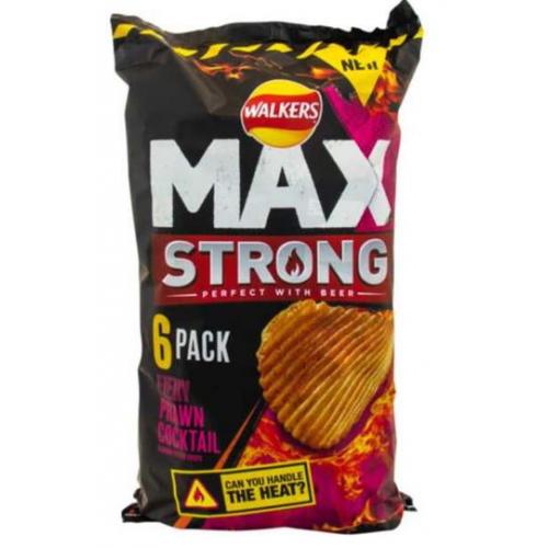 Crisps Walkers Max Strong Fiery Prawn Cocktail