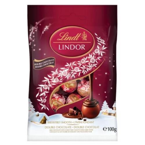 Lindt Lindor Double Chocolate Mini Truffles Bag