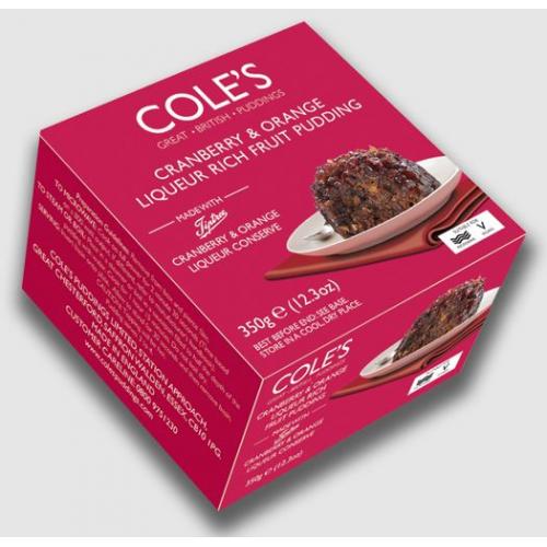Cole's Cranberry & Orange Liqueur Rich Fruit Pudding
