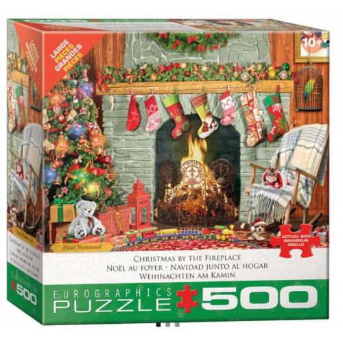 Puzzle - Christmas by the Fireplace