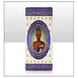 King Charles III Foil Stamped Magnet 12pc