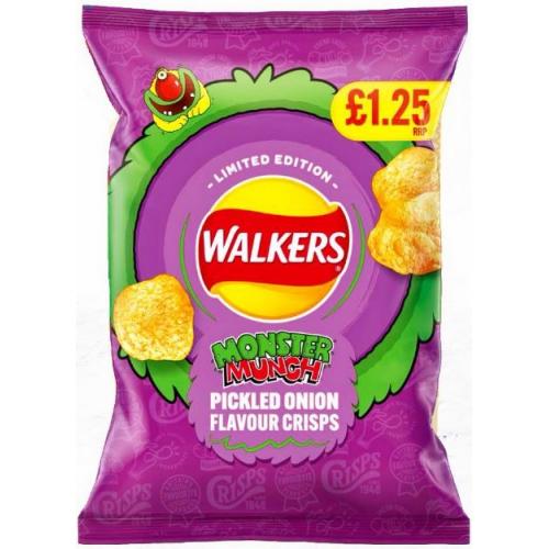 Crisps Walkers Limited Edition Monster Munch Picked Onion Flavour