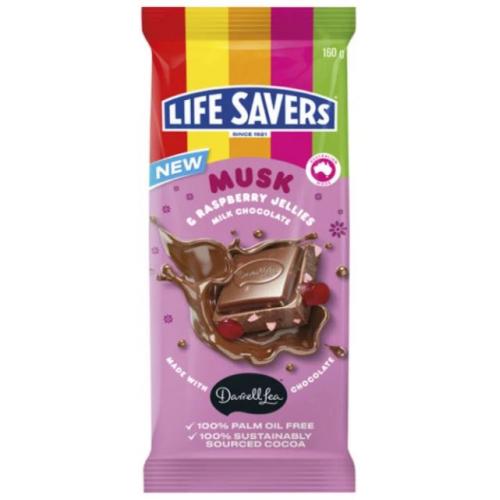 LifeSavers Musk & Raspberry Jellies Milk Chocolate Block
