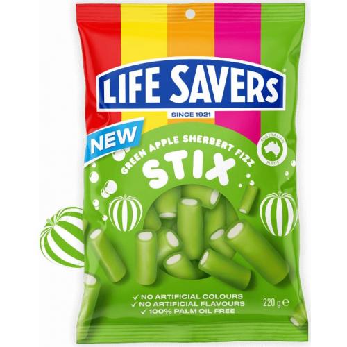 LifeSavers Stix Green Apple Sherbert Fizz