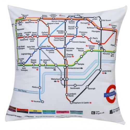 Pillow Covers 18' x 18' - Tube Map