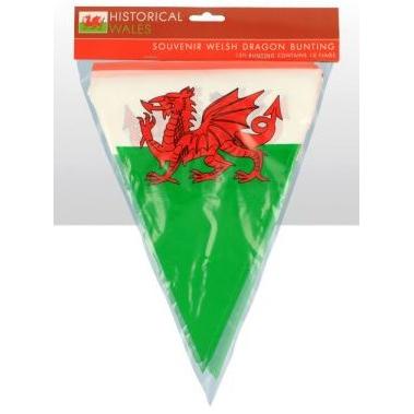 Flag Bunting - Welsh Dragon PVC Triangular
