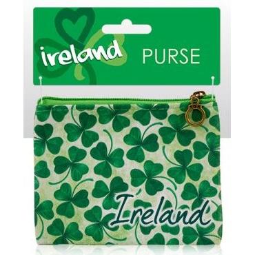 Ireland Multi Shamrock Zip Purses