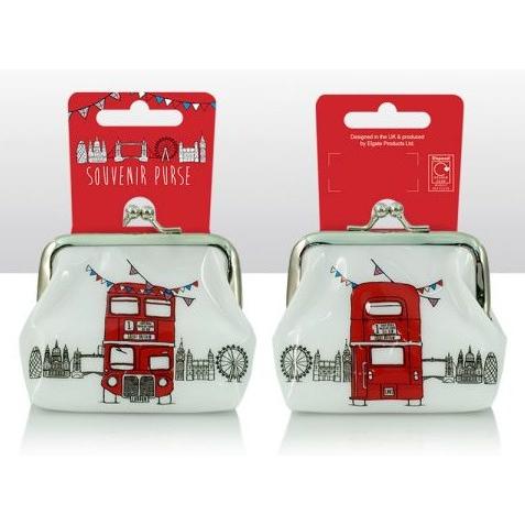 Sketchy London Bus PVC Purses