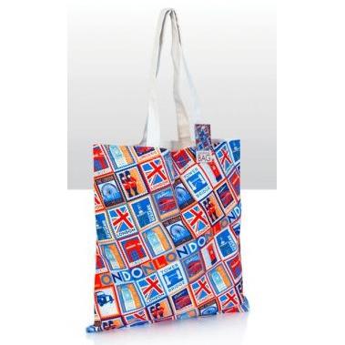 London Stamps Cotton Tote Bag