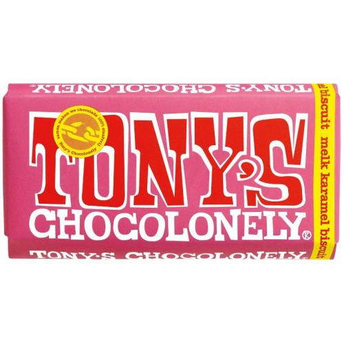 Tony's Chocolonely Fairtrade Milk Caramel Biscuit