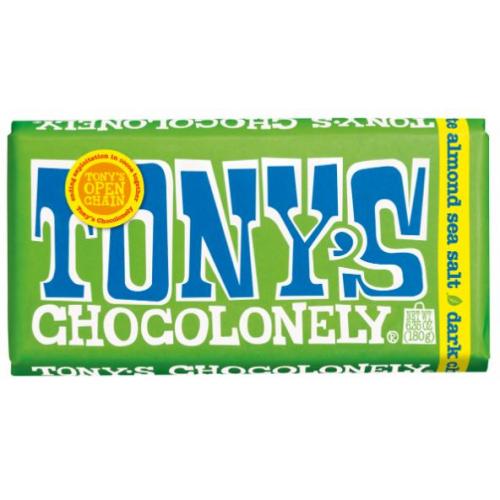 Tony's Chocolonely Dark Chocolate Almond Sea Salt 51% Cocoa