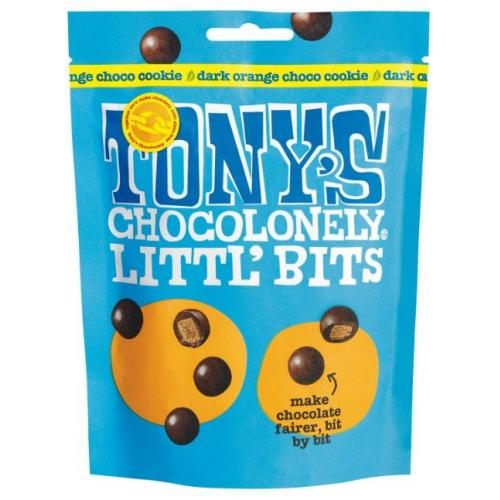 Tony's Chocolonely Littl' Bits Dark Orange Choco Cookie Pouch