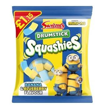 Swizzels Drumstick Minions Squashies Banana & Blueberry Flavourz