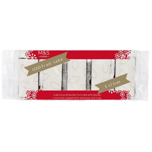 M&S 5 Iced Fruit Cake Slices