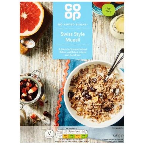 Coop No Added Sugar Swiss Style Muesli