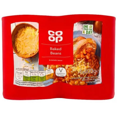 Coop Baked Beans in Tomato Sauce 4 Pack