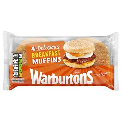 Warburtons 4 Toasting Muffins