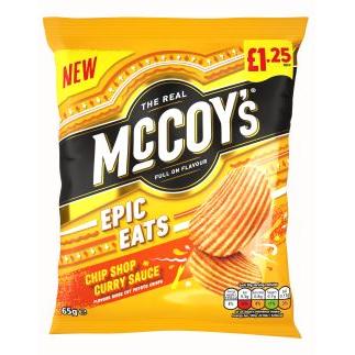 McCoys Epic Eats Chip Shop Curry Sauce - Ridge Cut