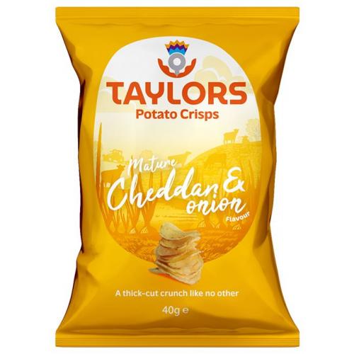 Taylors Crisps Mature Cheddar & Onion